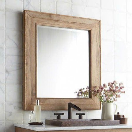 Solid Oak : Khung Gương Gỗ Sồi 90 x 90cm